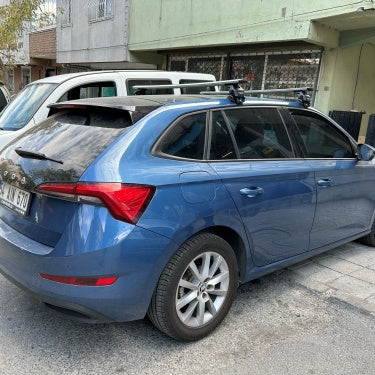 For Skoda Scala Roof Rack System Carrier Cross Bars Aluminum Lockable High Quality of Metal Bracket Silver 2019-Up For Skoda Scala Roof Rack System Carrier Cross Bars Aluminum Lockable High Quality of Metal Bracket Silver 2019-Up